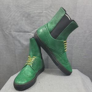 Creative Recreation - Barney's Zerilli Leather Green Hi Boots Mens Shoes SZ 12